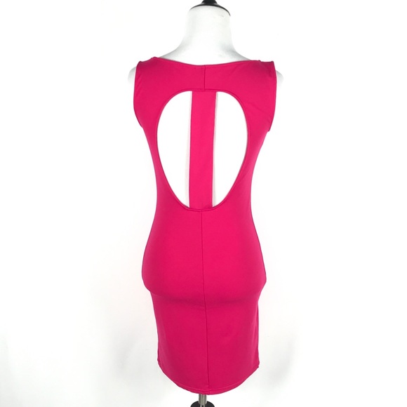 Leith Body Con Back Cut Out Pink Dress Size XS - Picture 3 of 7
